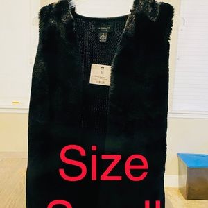 Liz Claiborne faux fur vest